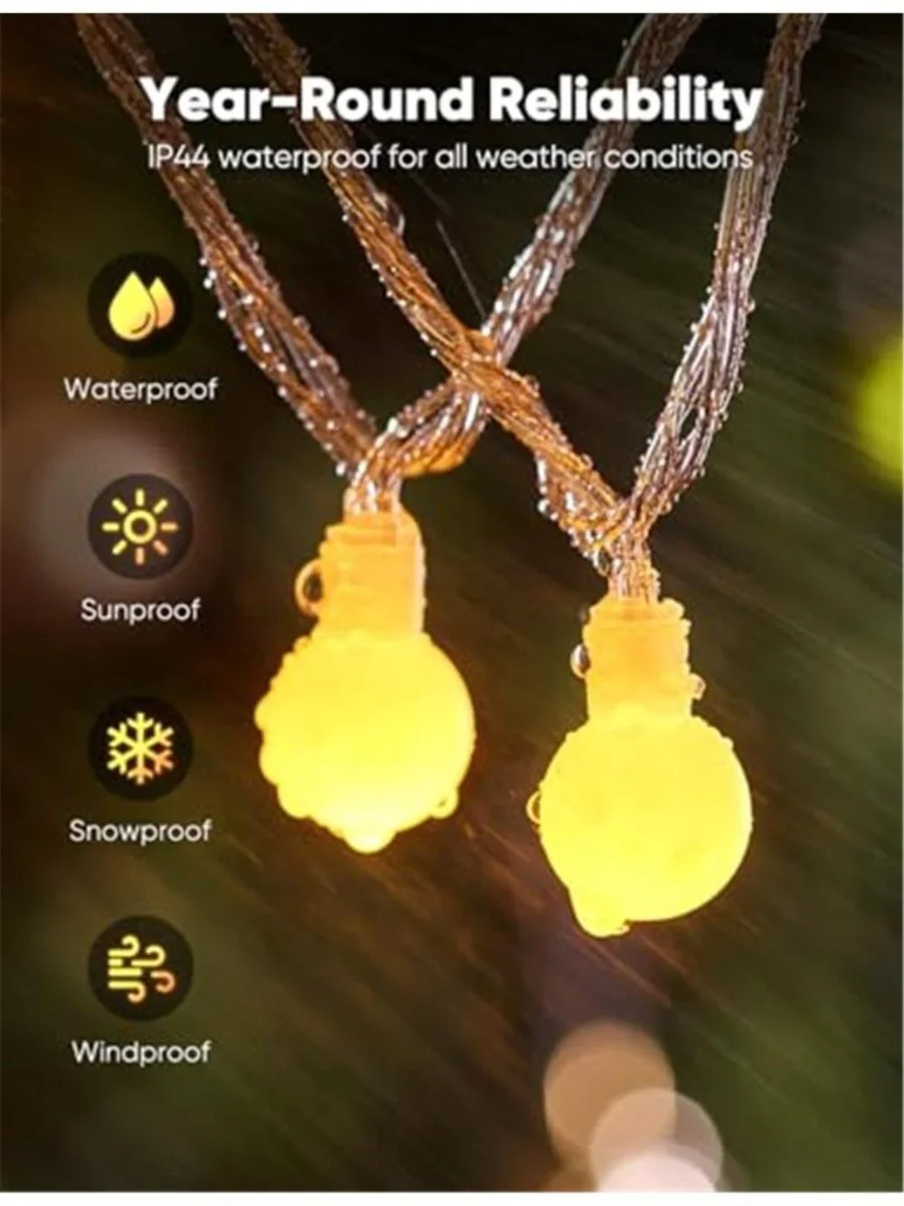Globe String Lights, 33 Feet 100 Led Fairy Lights Plug in, 8 Modes with Remote